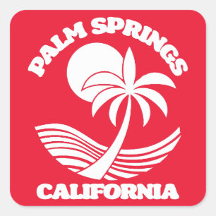 Palm Springs Kalifornien Quadratischer Aufkleber