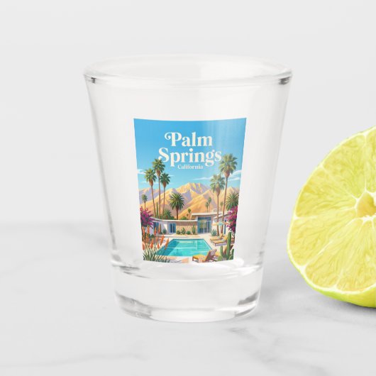 Palm Springs Kalifornien Schnapsglas (Vorderseite)