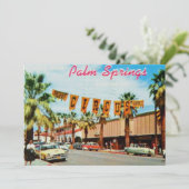 Palm Springs, Kalifornien, Vintag 1950 Karte (Stehend Vorderseite)