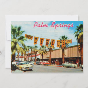 Palm Springs, Kalifornien, Vintag 1950 Karte
