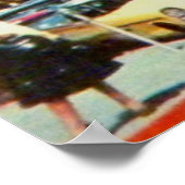 Palm Springs, Kalifornien, Vintag 1950 Poster (Ecke)