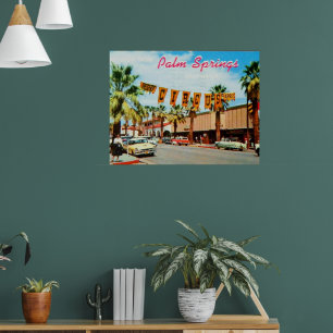 Palm Springs, Kalifornien, Vintag 1950 Poster