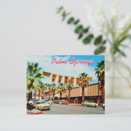 Palm Springs, Kalifornien, Vintag 1950 Postkarte (Stehend Vorderseite)