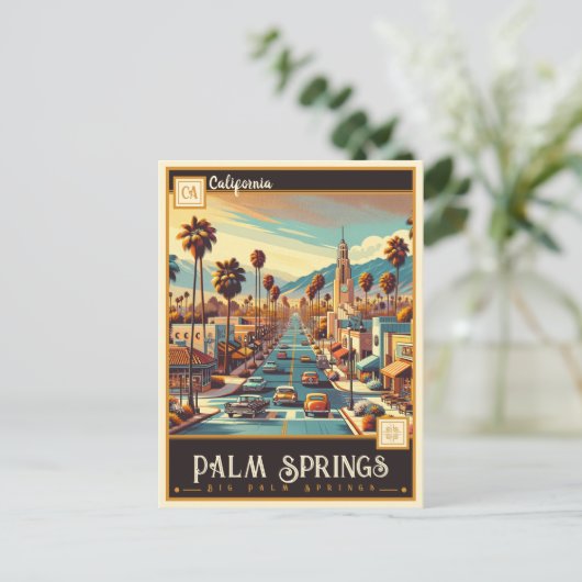 Palm Springs, Kalifornien | VINTAG Postkarte (Stehend Vorderseite)