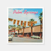 Palm Springs, Kalifornien, Vintag, Serviette (Vorderseite)