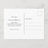 Palm Springs, kalifornische Postkarte (Rückseite)