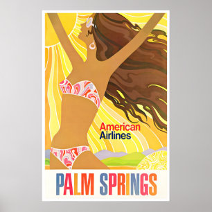 Palm Springs Kunst Kalifornien Druck Amerikanisch  Poster