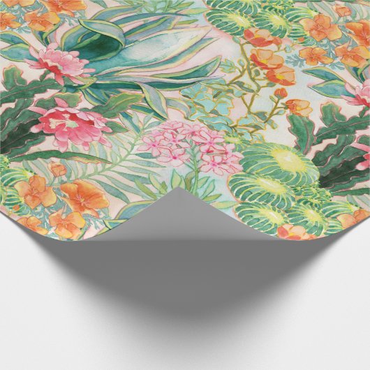 Palm Springs-Laub Geschenkpapier (Ecke)