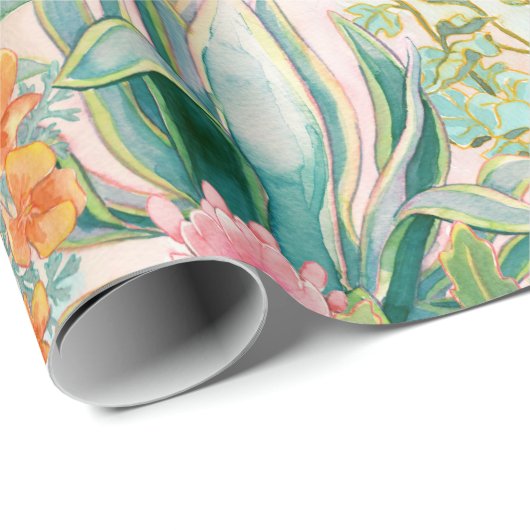 Palm Springs-Laub Geschenkpapier (Rolleneckpunkt)