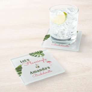 Palm Springs letzter Flamingle-Junggeselinnen-Absc Glasuntersetzer