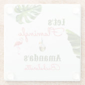 Palm Springs letzter Flamingle-Junggeselinnen-Absc Glasuntersetzer (Rückseite)