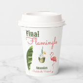 Palm Springs letzter Flamingle-Junggeselinnen-Absc Pappbecher (Rückseite)