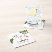 Palm Springs letzter Flamingle-Junggeselinnen-Absc Rechteckiger Pappuntersetzer (Vor Ort)