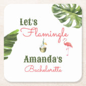 Palm Springs letzter Flamingle-Junggeselinnen-Absc Rechteckiger Pappuntersetzer (Vorderseite)