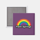 PALM SPRINGS LGBT PRIDE RAINBOW MAGNET (Vorderseite/Rückseite)