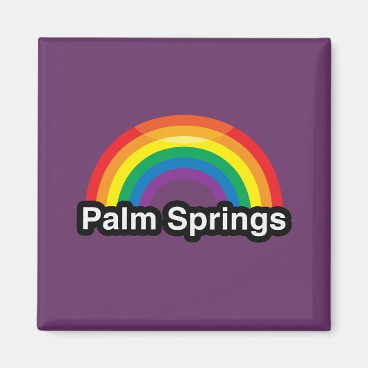 PALM SPRINGS LGBT PRIDE RAINBOW MAGNET (Vorne)