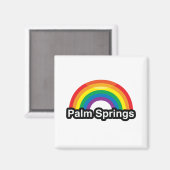 PALM SPRINGS LGBT PRIDE RAINBOW -.pnng Magnet (Vorderseite/Rückseite)