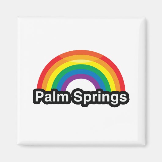 PALM SPRINGS LGBT PRIDE RAINBOW -.pnng Magnet (Vorne)