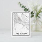 Palm Springs Map Feiertagspostkarte (Stehend Vorderseite)