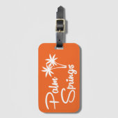 Palm Springs-Mitte- des Jahrhundertsmoderner Gepäckanhänger (Vorderseite Vertikal)