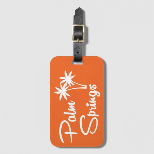 Palm Springs-Mitte- des Jahrhundertsmoderner Gepäckanhänger (Vorderseite Vertikal)