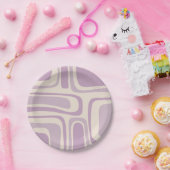 Palm Springs Mitte Jahrhundert Abstraktes Muster L Pappteller (Party)