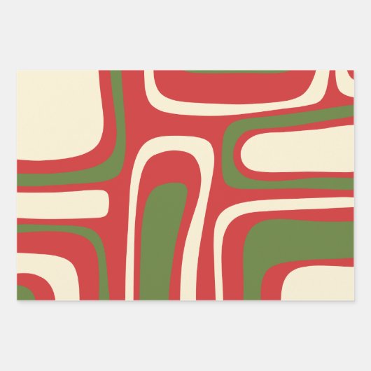 Palm Springs Mittelalter Moderner Retro Abstrakte Geschenkpapier Set (Vorderseite 3)