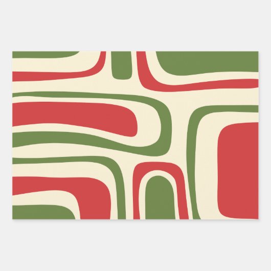 Palm Springs Mittelalter Moderner Retro Abstrakte  Geschenkpapier Set (Vorderseite 2)