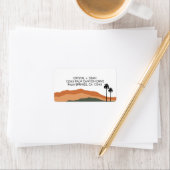 Palm Springs Moderne Adressenmarken (tan/olive) Adressaufkleber (Insitu)