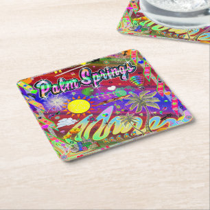 Palm Springs „Nu Era“-Coaster Rechteckiger Pappuntersetzer