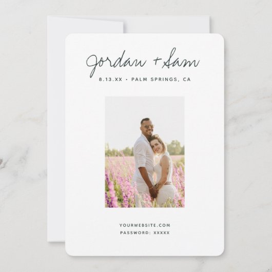 Palm Springs Palm Tree Wedding Save the Date Einladung (Rückseite)