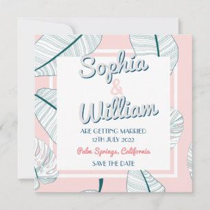 Palm Springs Paradise Moderne Hochzeit Save The Date