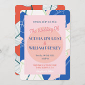 Palm Springs Paradise Moderne Hochzeitseinladung (Vorne/Hinten)