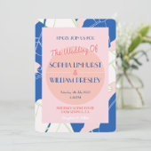 Palm Springs Paradise Moderne Hochzeitseinladung (Stehend Vorderseite)