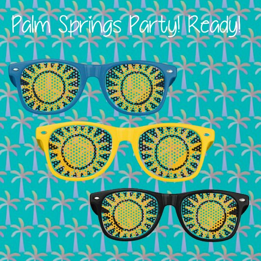 Palm Springs Party Gelber Sonnenschein Partybrille
