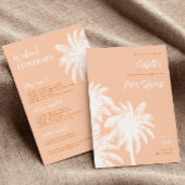 Palm Springs Peach Bachelorette Wochenende Einladu Einladung