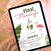 Palm Springs Pink Final Flamingle Bachelorette Einladung