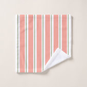 Palm Springs Pink House Cactus Flamingo Pattern Badhandtuch Set (Waschlappen)