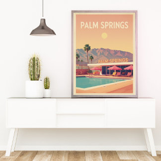 Palm Springs Pool Club – Retro-Wüstenoase Poster