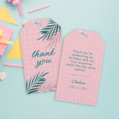 Palm Springs Pool Party Rosa Erwachsene Geburtstag Geschenkanhänger