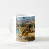 Palm Springs Pool Tiger Kaffeetasse (Vorderseite Links)