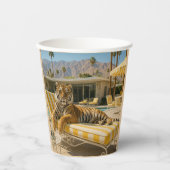 Palm Springs Pool Tiger Pappbecher (Vorderseite)