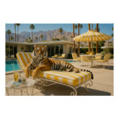 Palm Springs Pool Tiger Poster (Vorderseite)