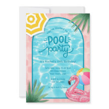 Palm Springs Poolparty-Einladung