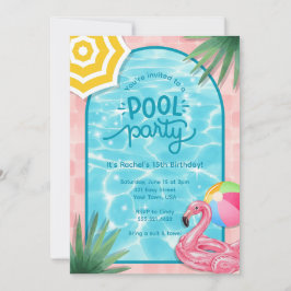 Palm Springs Poolparty-Einladung Einladung