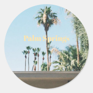 Palm Springs Reiseandenken Runder Aufkleber