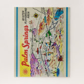 Palm Springs Retro-Karte 8x10 Puzzle (Vertikal)
