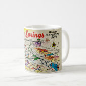 Palm Springs Retro Map-Tasse Kaffeetasse (VorderseiteRechts)
