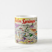 Palm Springs Retro Map-Tasse Kaffeetasse (Mittel)