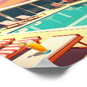 Palm Springs – Retro Paradise Poster (Ecke)